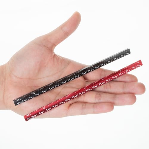 Mr. Pen- 6 Inch Pocket Size Ruler, 2 Pack, Small Architectural Scale - color: A. Black & Red