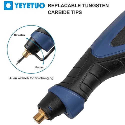 YEYETUO Engraving Pen, 6 Speed Metal Engraver, Engraving Machine for Wood