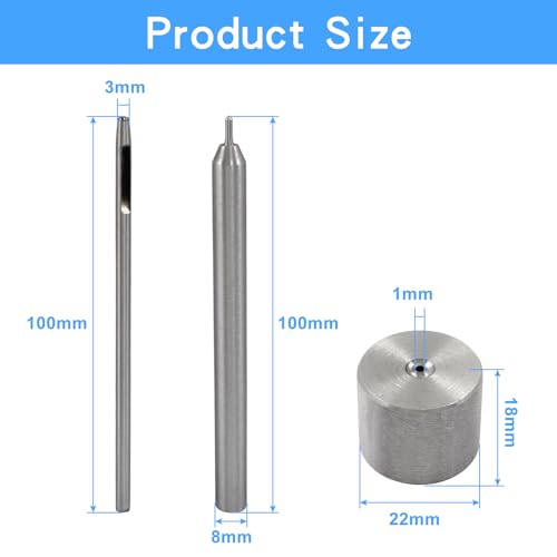Litoexpe 2mm Eyelet Hole Punch Die Tool Set, Grommet Setter Hollow Punch - color: Hole Punch Die Tool, size: 2 MM