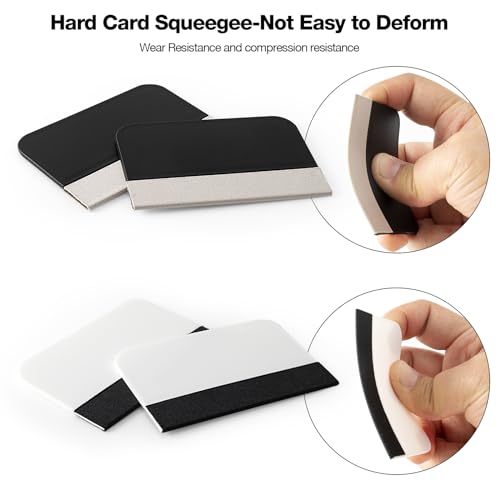 Gomake 10pcs Vinyl Squeegee Wallpaper Smoothing Tool Screen Pretector Squeegee for Removing Air Bubbles, or Removing Glass Decals