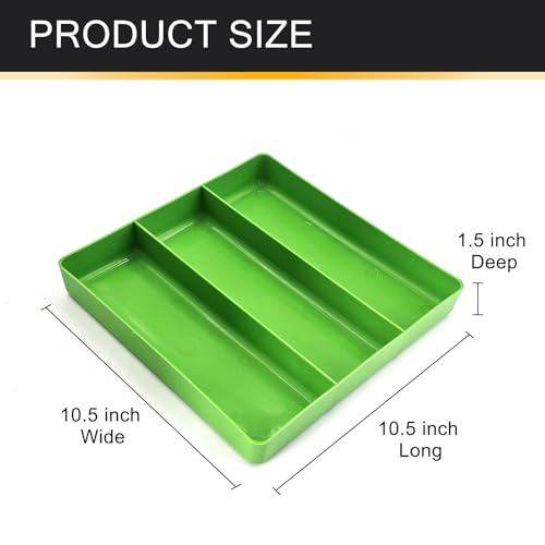 3-Compartment Tool Organizer Tray (1, Green) - color: Green