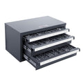 VEVOR Drill Bit Organizer - Three-Drawer Steel Cabinet for 1mm to 13mm, Labels, Stackable - size: (1/25" to 1/2")