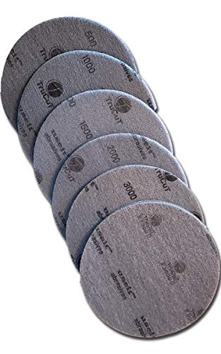 CTD TruCut Sanding Pads for Bowling Ball Surfaces (6 Variety grit 6 inch) - size: 6 inch, style: 6 Pack Variety All Grits