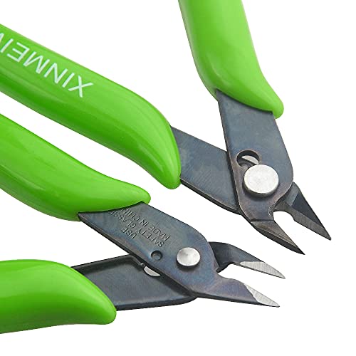 10Pack Wire Cutters Precision Electronic Flush Cutters Mini Cutting Pliers for Ultra-fine Cutting Needs (Grass Green) - color: Grass Green, size: 10Pack