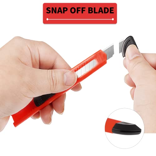 DIYSELF 24 Pack Utility Knife, 4-Color Box Cutters, Navajas para Trabajo - style: 24 Pack