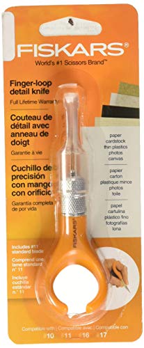 Fiskars 7" Fingertip Detail Craft Knife, Exacto Hobby Utility Knife - style: Fingerloop