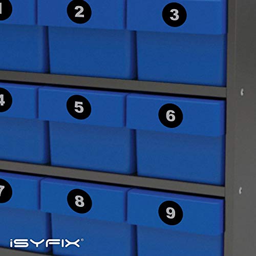 iSYFIX Black Consecutive Number Stickers, 1 to 100, 1.5 Inch, 1 Set - color: Black, size: 1.5-inch