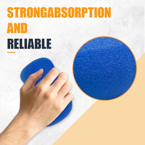 10PCS Car Foam Applicator Pads, 3.78" Round Auto Hand Polishing Pads, Compound Vehicle Detailing Sponges for Waxing, Paint, Ceramic, Glass (Blue) - color: Blue