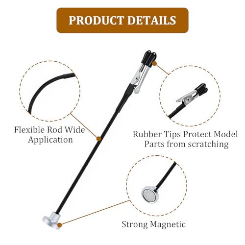 eZAKKA 1pcs Painting Stand Base Holder with 20pcs Bendable - color: Black, 1 Pack