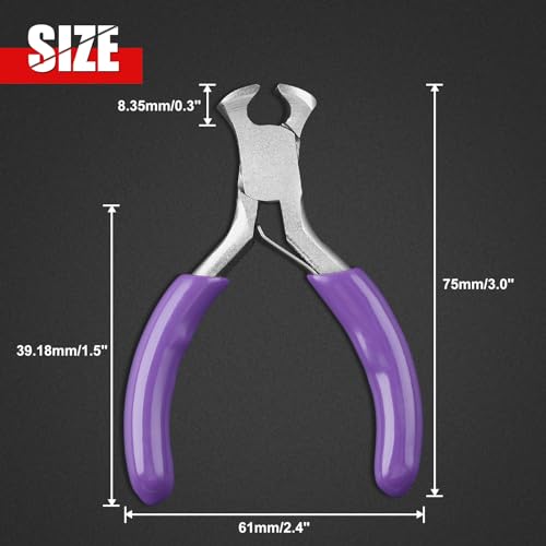 3 Inches Mini End Cutting Pliers Precision End Nippers Zipper Install Tool Nail Puller Tool Small Wire Cutter For Guitar Strings Beading Jewellery Making Tool Shoes Repair Tool - style: End Cutting Pliers