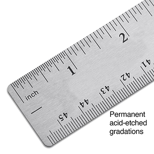 Staples 18-Inch Stainless Steel Ruler, Non-Slip Cork Base