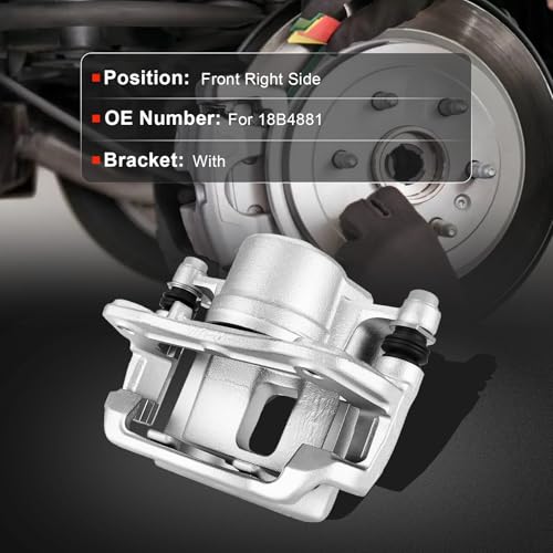 cciyu Front Right Disc Brake Caliper Assembly With Bracket 18B4881 - size: Front Right[18B4881]