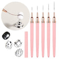 5Pcs Nail Art Liner Brushes Set for Nail Design Lines,Details,Fine Drawing - color: 2