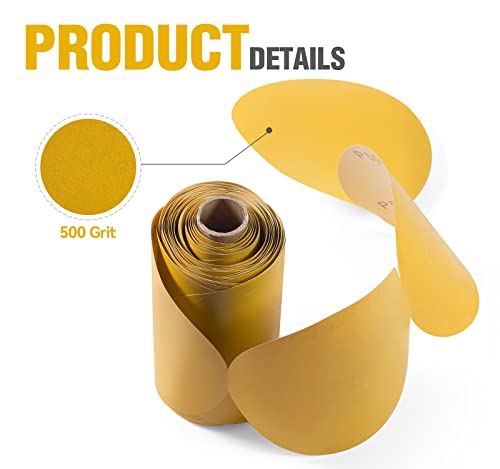 6 Inch Sanding Disc Self Stick 500 Grit PSA Sanding Discs 100 PCS Aluminum Oxide Adhesive Backed Sandpaper - style: 500 Grit
