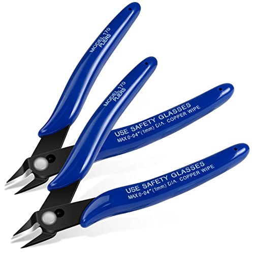 Ainiv Wire Cutters, 2PCS Spring-loaded Side Cutters Flush Cutter - color: Wire Cutter-2pcs, size: 2pcs