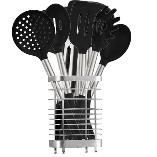 Utensil Holder, Silverware Organizer Cutlery Drainer Silver 5.9" - color: Silver, size: Large