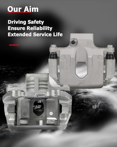 cciyu Rear Left & Right Disc Brake Calipers Assembly 18B4804 18B4805 - size: Rear[18B4804+18B4805]
