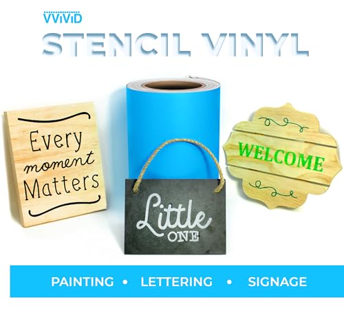 VViViD Blue Stencil Vinyl Masking Tape Roll Film with Anti-Bleed Technology (0.5" x 150ft) - size: 0.5" x 150ft
