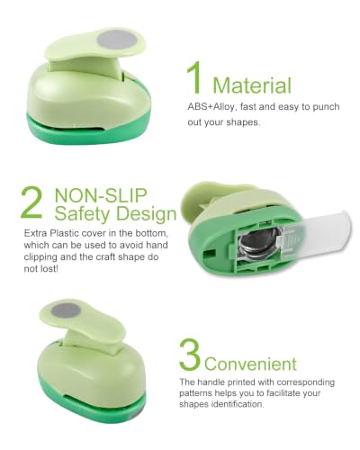 Paper Punches for Crafting Circle Hole Punch 12PCS 1 Inch Craft Punch Set - style: 12 Diffrent Shapes 1 Inch Set