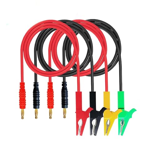 Alligator Clips to 4mm Banana Plug Test Leads Cable - style: Banana to Alligator Clip 60cm
