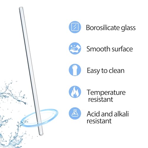 15 Pack Thick Glass Stir Sticks, 8mm x 6 Inch, Pigment Mixing Rods - size: 6 inch 8 mm