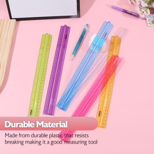 BAZIC Products 12 in Plastic Ruler with Handle Grip, Inch & Metric, 24-Box - size: 24-Pack