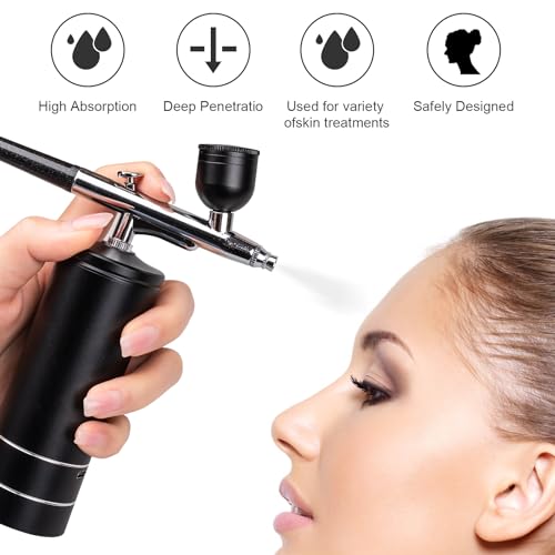 Esakoya Portable Airbrush Kit, Rechargeable Airbrush Kit with Compressor