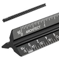 Architectural Scale Ruler, Imperial Measurements 12'' - color: Black-A
