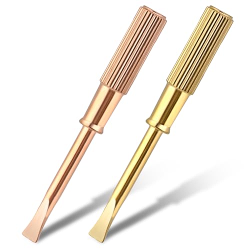 2pcs Bracelet Screwdriver Titanium Steel Mini Screw Driver Jewelry Repair Tools slotted screwdriver for Love Bracelet Bracelet Repair Screwdriver Tools, Gold + Rose Gold