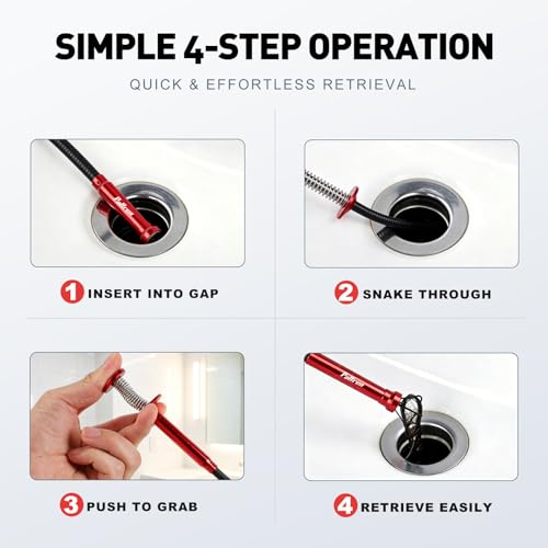 24-Inch Flexible Magnetic Pickup Tool, 4LB Retractable 4-Claw Grabber - size: Claw Grabber