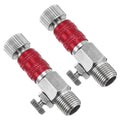 PATIKIL 1/8 Air Brush Connector Adapters, 2pcs Air Brush Quick Connect Air Brush Airflow Control Valve Quick Release Disconnect for Air Brush Hose, Red - color: Red