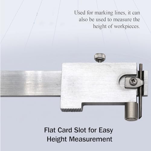 Vernier Caliper, Parallel Crossed Caliper, 0-200mm Stainless Steel Vernier Scribing Caliper Marking Gauge with Carbide Scriber/Needle Parallel Marking Gauge Vernier Caliper