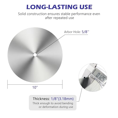 10-Inch Table Saw Calibration Plate, 5/8 Arbor, 1/8 Thick Steel - style: Plate Only