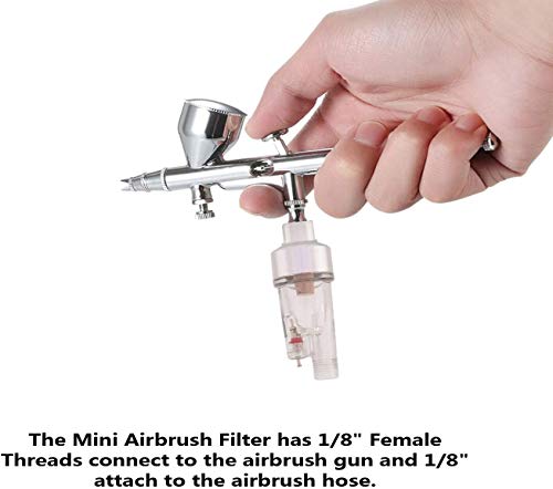 Airbrush Moisture Trap, 1/8" BSP In-Line Filter, Oil Water Separator - size: pocket size