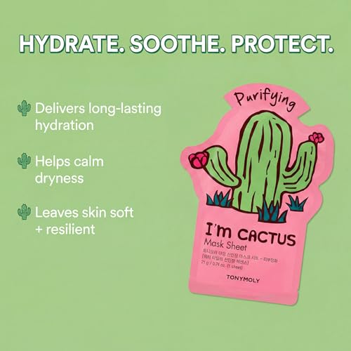 TONYMOLY I'm Face Sheet Masks - Hydrating & Soothing Korean Skincare - color: Best Sellers, 5 Pack