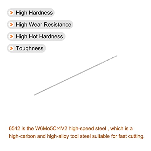 uxcell 10Pcs 0.25mm HSS(High Speed Steel) W6542 Micro Drill Bits - size: 0.25x20mm