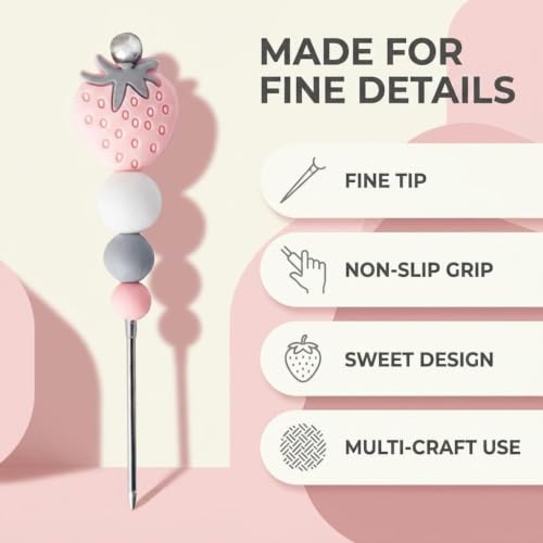 Pink Professional Pastry Scriber Needle,Cookie Biscuit Scriber Needle Strawberry Sugarcraft Needle Sugar Stir Tool For Professional Pastries Bakeware Sculpting and Modeling Tools Decorating Tools