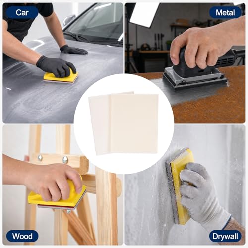 20Pcs 180Grit Sanding Sponges, 4x2.8In Hook & Loop White - size: 180 Grit