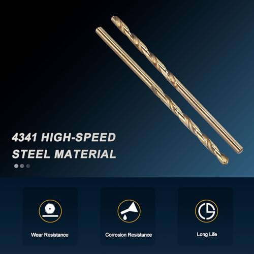 PATIKIL #43 Drill Bit Micro 4341 High-Speed Steel for Thin Metal 5 Pack - size: #43