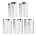 HARFINGTON 5pcs High Precision SEC Size Estimation Chart 8cm 0.5mm Transparency Flaw Detection Film Ruler for Diameter and Line Width Defects Measuring