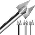 Wood Carving Drill Bits Set Compatible with Rotary Tool Different Shapes of Engraving Bits Meeting Woodworking DIY Carving, Drilling Hole, Grinding, Micro Sculpture (FO-3Pcs-BCK) - style: FO-3Pcs-BCK