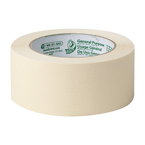 Duck Brand General Purpose Masking Tape, Beige, 1.88 in x 60 Yds, 2-Pack - size: 2 Rolls, 1.88" Width