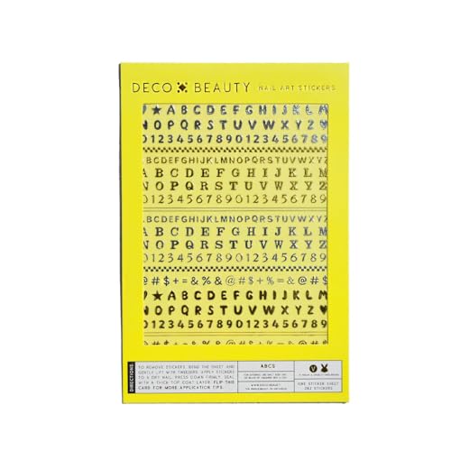 Deco Beauty ABCs Nail Stickers - Lightweight & Easy-to-Apply - color: Abcs