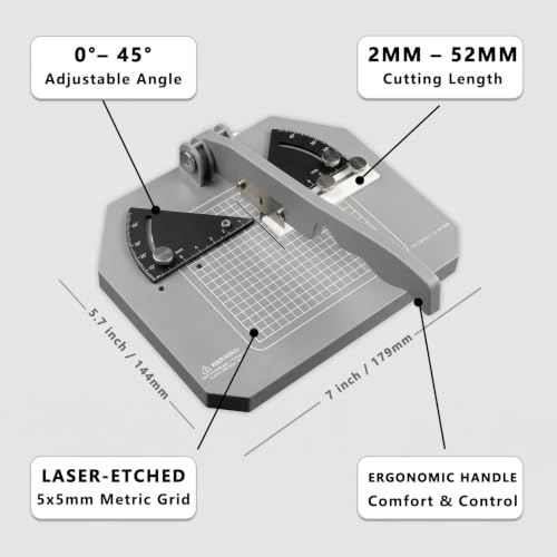 Angle Cutting Station for Gunpla & Models, 0-45° Cutter with 2 Spare Blades