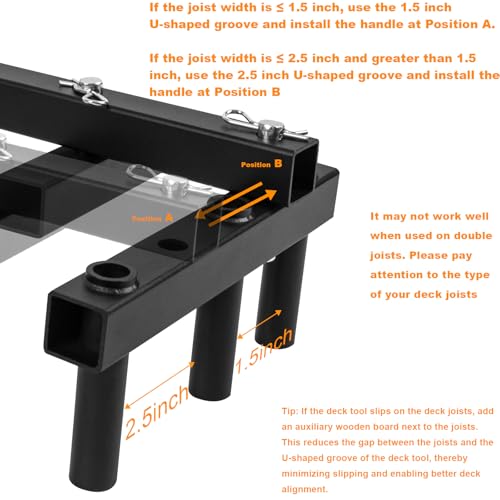 Deck Board Straightening Tool,Decking Board Bender for Straightener Bending Boards to Tighten up The Gaps,Heavy-Duty Steel Adjustable Deck Tool Fit for Wood,PVC Composite,420mm/16.5inch