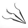 3Pcs False Eyelash Display Stick Lash Applicator Tool Holder for Salon and Home Use Plastic Black Eyelash Auxiliary Tool for Lash Trials