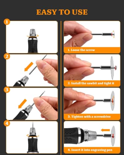 Engraving Pen for Metal Wood Glass Plastic, Engraving Tool 44Kits, 5 Speeds Up to 30000RPM, USB Rechargeable Engraver Kit Craft Gifts for Teens Adults Beginner with Guide Book
