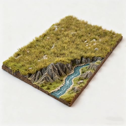 Static Grass Mat 5.6x3.8 Self-Adhesive Sheet for Models - color: Winter Yellow
