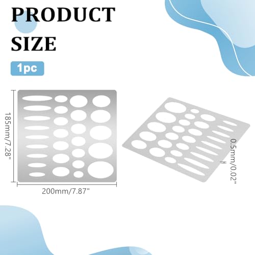 UNICRAFTALE Metal Stencil Oval Template for DIY Scrapbooking - style: Oval