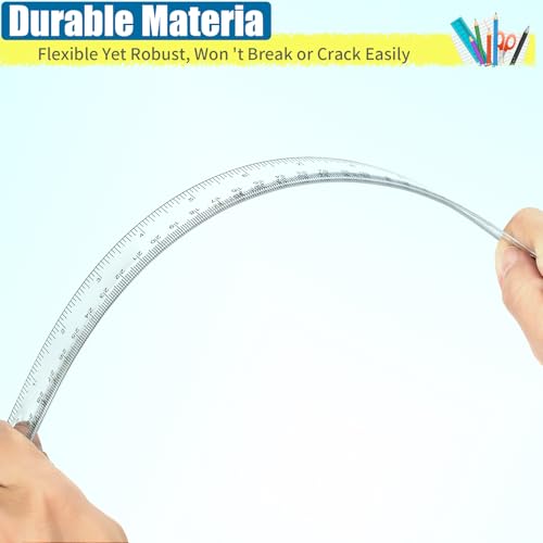 Ruler, 32 Pack 12 Inch Clear Plastic Rulers Bulk for Classroom - color: Clear
